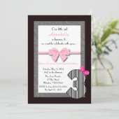 Invitation 3ème anniversaire de petites filles (Debout devant)