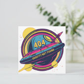 Invitation 404 Gravité introuvable - Art Spop Rétro (Debout devant)