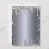 Invitation 40 60 70e anniversaire argent parties scintillant (Dos)