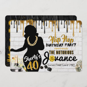 Invitation 40  90's Hip hop Birthday Drip Photo