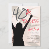 Invitation 40 and Fearless Edgy Name Font 40th Birthday (Devant)