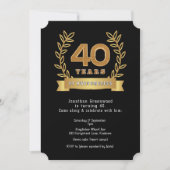 Invitation 40 ans de beauté, 40ème noir & or (Devant)