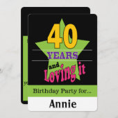 Invitation 40 ans et aimer (Devant / Derrière)