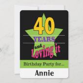 Invitation 40 ans et aimer (Devant)