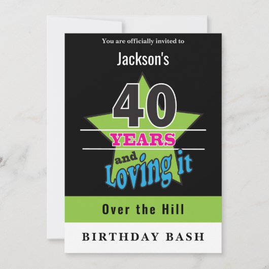 Invitation 40 ans et aimer | Anniversaire (Devant)
