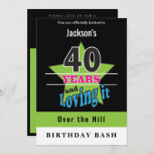 Invitation 40 ans et aimer | Anniversaire (Devant / Derrière)