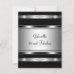 Invitation 40 ans et Fabuleux Fête d'anniversaire avec une ga