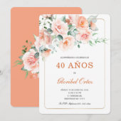 Invitation 40 Ans Femme (Devant / Derrière)