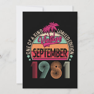 Invitation 40 ans Vintage sept 1981 40e anniversaire