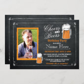 Invitation 40 de photo de bière de fête (Devant / Derrière)
