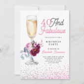 Invitation 40 Et Fabuleuse fête d'anniversaire (Devant)