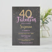 Invitation 40 et fabuleuse fête d'anniversaire 40e Pink Gold (Debout devant)
