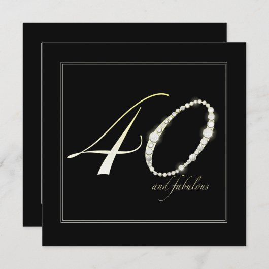 Invitation 40 et fabuleux (Devant / Derrière)