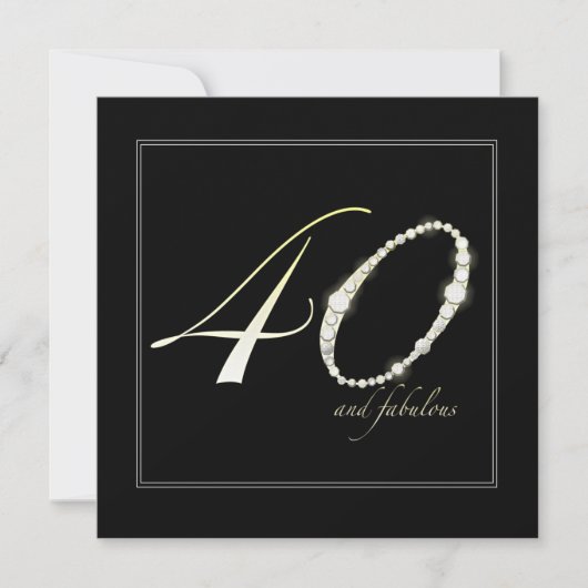 Invitation 40 et fabuleux (Devant)