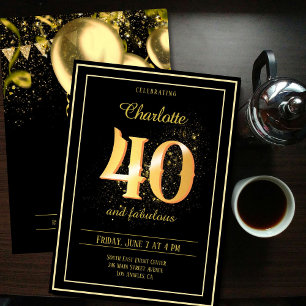 Invitation 40 et Fabuleux anniversaire