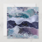 Invitation 40 et fabuleux Ocean Blue Agate Turquoise Annivers (Dos)