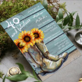 Invitation 40 Et Fabuleux Pays Rustique Tournesol Occidental