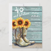 Invitation 40 Et Fabuleux Pays Rustique Tournesol Occidental (Devant)