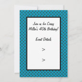 Invitation 40 et fabuleux Pois rétro (Dos)