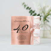 Invitation 40 et fabuleux Rose Gold et White Agate Anniversai (Debout devant)