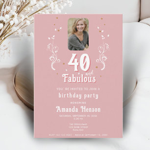 Invitation 40 et Fabulous Foliage rose photo 40e anniversaire