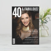 Invitation 40 et Fabulous Magazine Couverture 40e anniversair (Debout devant)