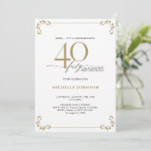 Invitation 40 & Fabuleux Calligraphie Noir Or (Debout devant)