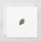 Invitation 40 & Fabuleux Elegant Aquarelle Peacock Anniversai (Dos)