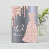 Invitation 40 fabuleux robe d'anniversaire parties scintillan (Debout devant)