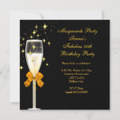 Invitation 40 & Fabulous Gold Black Masquerade Party (Dos)