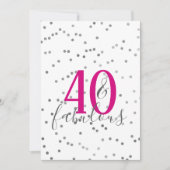 Invitation 40 moderne et fabuleux concours d'anniversaire (Devant)