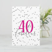 Invitation 40 moderne et fabuleux concours d'anniversaire (Debout devant)