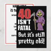 Invitation 40 n'est pas mortel mais vieux vieux gros faucheus (Devant / Derrière)