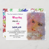 Invitation 40 QUELQUE CHOSE & Plein de plaisir Belle invitati (Devant / Derrière)