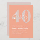 Invitation 40e anniversaire (Devant / Derrière)