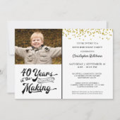 Invitation 40e anniversaire 40 ans dans la fabrication de l'o (Devant)