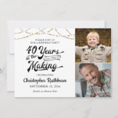 Invitation 40e anniversaire 40 ans dans l'or noir (Devant)