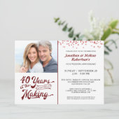 Invitation 40e anniversaire 40 ANS DE CRÉATION Ruby (Debout devant)