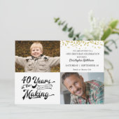 Invitation 40e anniversaire Alors et maintenant Photos Gold C (Debout devant)