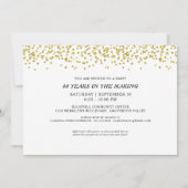 Invitation 40e anniversaire Alors et maintenant Photos Gold C (Dos)