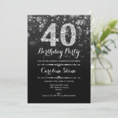 Invitation 40e anniversaire - Argent noir (Debout devant)