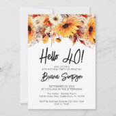 Invitation 40e anniversaire automne floral (Devant)