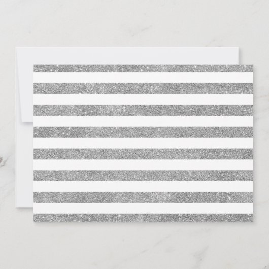 Invitation 40e anniversaire avec photo - Bleu saphir argenté (Dos)