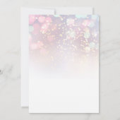 Invitation 40e anniversaire - Ballons d'argent Lumières rose (Dos)