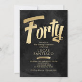 Invitation 40e anniversaire Black Gold (Devant)