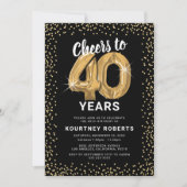 Invitation 40e anniversaire Black Gold (Devant)
