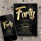 Invitation 40e anniversaire Black Gold