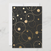 Invitation 40e anniversaire Black Gold Parties scintillant Fa (Dos)