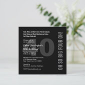 Invitation 40e anniversaire Black White Red FOUR OH Ver 02 (Debout devant)