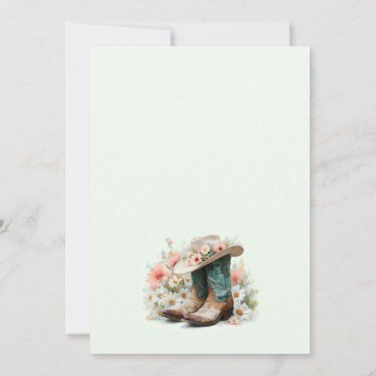 Invitation 40e anniversaire Bottes de fille et fête d'anniver (Dos)